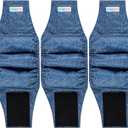 Langsprit Male Belly Bands for Dogs (Pack of 3) Dog Diapers Male High Absorbing Dog Wraps Washable Reusable Small Doggy Doggie Puppy Dog Diapers Jeans Medium 