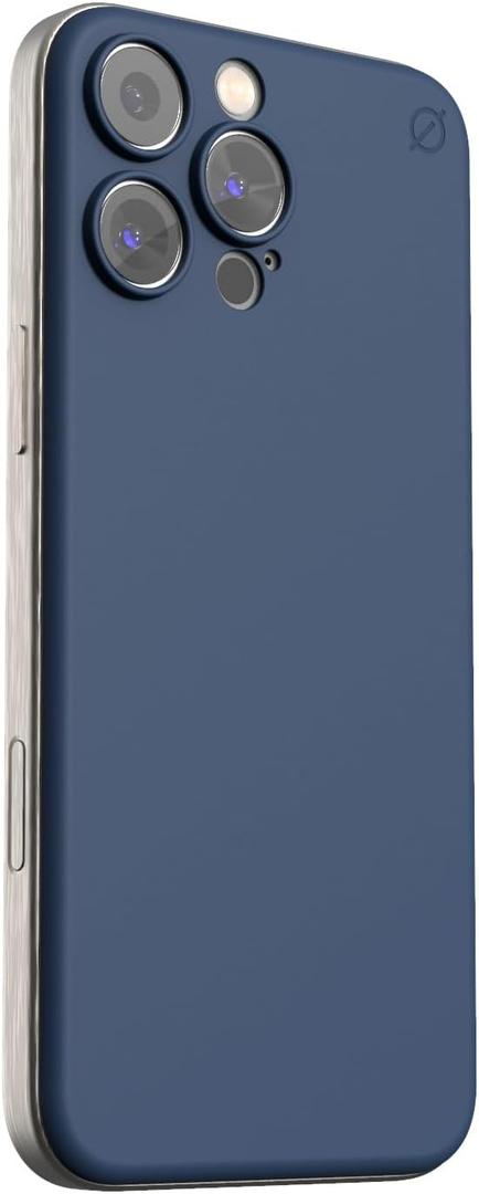 Atom Studios for iPhone 16 Pro Max Case Magnetic Soft Snap, Compatible with Magsafe, Ultra Thin Slim-Fit, 100% Recycled Materials, Phone Case for iPhone 16 Pro Max (6.9") - Navy