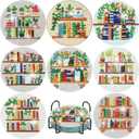 Book 8PCs Diamond Paintings Coasters Kits Set, DIY Diamond Art Coasters with Holder, 5D Diamond Art Kits for Adults, Home Decor (Cork Wooden Pad) (Jxbd72-us)