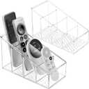 MaxGear Remote Control Holder Clear TV Remote control Storage Organizer Small Plastic Caddy for Home, 2 Pack