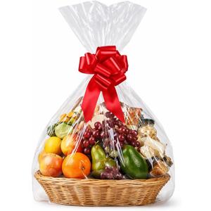 Purple Q Crafts Cellophane Gift Bags For Gift Baskets 24"x30" (20)