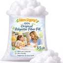 Hem Dgpsy Polyfill Stuffing Fiber Fill 56oz/3.5lbs, Safe Pillow Stuffing for Couch, Stuffed Animals, Cushion, Crochet Toys, Cloud Decor, Crafts, White & Clean Polyester Filling, Oeko-TEX Certified