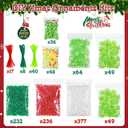 Cinnvoice 64 Sets Christmas Crafts for Adults Christmas Beaded Ornament Kit to Make Includes 24 Green Monsters 16 Xmas Tree Decorations 24 Candy Canes with Gift Cards for DIY Holiday Party Supplies