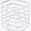 6-Pack Large Clear Hard Shell Zipper Pouches, Clear Zipper Bags, Hard Case Pouches for Purse & Diaper Bag Organizer, and Travel Essentials（6L）