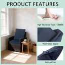 20"x42" Outdoor Dining Chair Cushion, Set of 1,Water-Proof Stain-Resistant, UV-Resistant 1000+ Hrs, 30D Foam with Recycled Fiber Fill,YKK Zippers,Navy-TPU