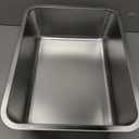 Stainless Steel Litter Box with High Sided, Metal Cat Litter Box, Odor-Free, Non-Stick Litterbox Pan, Easy to Clean Pet Supplies Toilet Tray for Indoor Cats, Kittens or Multicat Homes