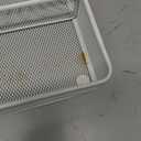 Annova Desk Top Organizer Tray for Office Organization - Metal Mesh - Storage Tray with Dividers for Pens, Desktop Accessories, Bathroom, Kitchen, Makeup and Office Supplies (Large, White)