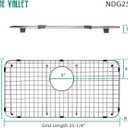 Serene Valley Sink Bottom Grid 25-1/4" X 12-1/2, Rear Drain with Corner Radius 1-1/2", Sink Protector NDG2513R, Medium