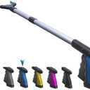 2024 Upgrade PowerGrip T9, Grabber Reacher Tool, Wide Jaw, Foldable, Steel Cable, with 96 Grip Points for Firm Grip, 32" with Magnet (32 Inch (Pack of 1), Blue)