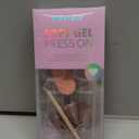 BTArtbox Press On Nails Almond - Short Soft Gel Fake Nails with Nail Glue, Opaque Reusable Stick On Nails in 16 Sizes - 30 Nail Kit, Falling Star Cat Eye