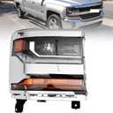 SHINESELL Headlight Assembly Fit for 2016-2018 Chevy Silverado 1500/ 2019 Silverado 1500 LD, HID/ Xenon Headlamp with LED DRL OE Style Chrome Bezel Replacement Left Driver Side No Bulbs