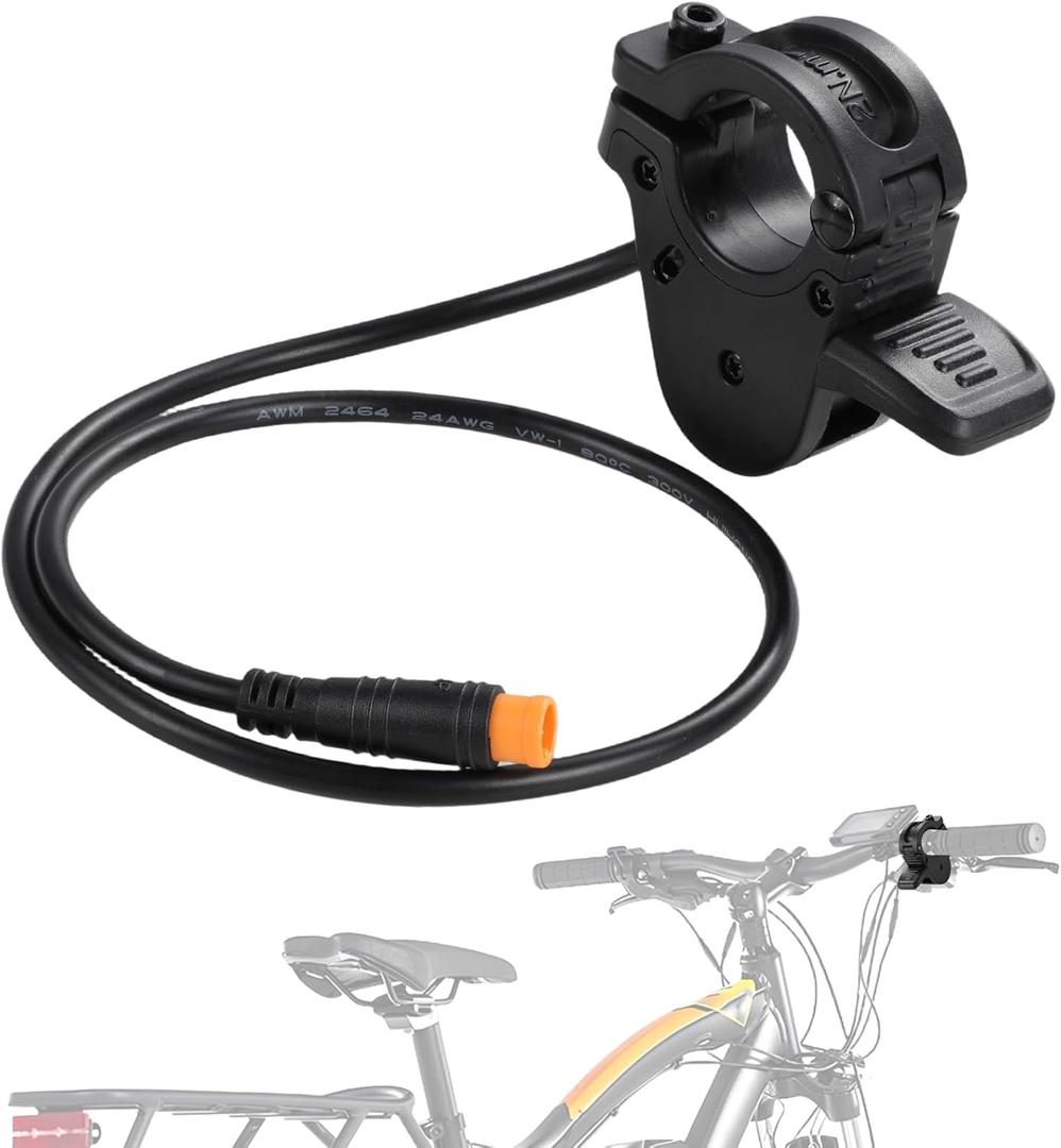 Ebike 300X Thumb Throttle 3 Pin for Electric E Bike 24v 36v 48v 60v 72v - Universal 7/8 22mm Fit|Left and Right|Waterproof M8 Plug|Quick Response|Stability Performance|Easy Disassembly