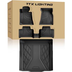 Floor Mats & Cargo Mat Custom Fit 2019-2026 BMW 3 Series Sedan (Without Spare Tire Compartment) - All Weather Floor Liners for 3 Series 330i M3 M340i Car Mats Accessories Black (NOT for GT)