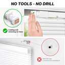 LazBlinds No Drill Cordless Mini Blinds, White 26"x64"
