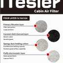 Cabin Air Filter for 2020-2024 Mercedes GLE350, GLE450, GLE580, GLS450, GLS580, GLE53 AMG, GLE63 AMG S, GLS63 AMG Select Models, Replaces 1678350200, 1678350400, CU19014, WP10707, WP10544