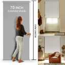 No Drill No Tools 100% Blackout Roller Shade | UV Protection | Easy-Care Fabric | Roller Blind for Windows & Doors | Pull Down Window Shade - Grey (21" W x 75" H)