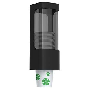 IWNTWY Cup Dispenser, Wall Mount Water Cooler Cup Holder Fit 3-5oz Small Cups, Pull Type Cups Holder for Home, Bathroom, Office Hospital, Adhesive Paste or Screw Install (Black)