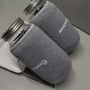 2000ml(68oz) Seed Sprouting Mason Jar Kit with Stand, Drain Tray, Screen Lids, Blackout Sleeves, Good Ventilation & Drainage Capacity, Growing Fresh Organic Mung Beans, Broccoli & Microgreens