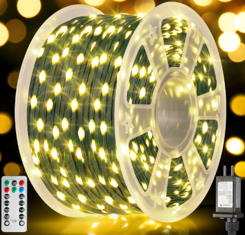 492FT Led Fairy String Lights with Remote, Warm White