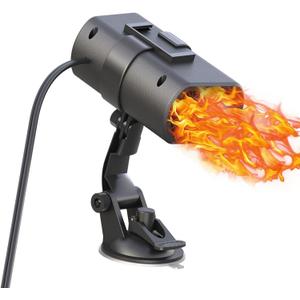 12 Volt Heater For Car 150W Fast Heating Cooling Fan Defogger & Defroster 360 Rotation Portable Car Heater That Plugs Into Cigarette Lighter Small Air Heat 202507 (Black)