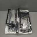 Outdoor Wall Light Fixtures, Exterior Waterproof Wall Lanterns, Porch Sconces Lighting with E26 Sockets & Glass Shades, Modern Matte Black Outside Lights for Patio Front Door Entryway Garage, 2-Pack