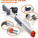 Shushuzz Toy Gun Double Barrel Shotgun Toy for Boys Age 8-12 - Realistic Foam Blaster with Scope & Soft Bullets, Outdoor Hunting Shooting Game Gift for Kids