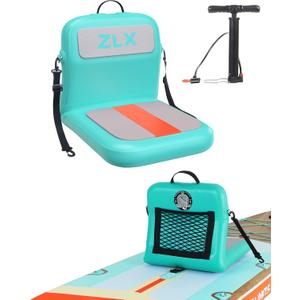 Paddle Board Seat with Back Support, Portable Kayak Seat, Air Pump Included, Universal Inflatable Seat for Adults, Foldable Ergonomic Design, Easy Fix for Outdoor Fishing/Kayaking/Camping