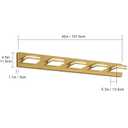 SineRise LED Modern Bathroom Vanity Light Fixtures, Modern Acrylic Bathroom Wall Lighting Fixtures Over Mirror, 5-Light, 40-Inch, Brass, 100%-0% White