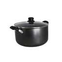 IMUSA USA 10Qt Nonstick Hammered Exterior Dutch Oven with Glass Lid