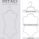 Lounsweer 20 Pack Bathing Suit Hangers Bikini Display Lingerie Wire Hangers Full Body Shape Metal Swimsuit Rack for Bra Boutique Closet Women (Silver), 31.3 x 14.4 inches