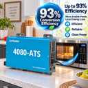4080VA Pure Sine Wave Inverter 12V to 120V with ATS, 7000W Peak