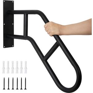Aduanbang Hand Rails for Outdoor Steps & Elderly,U-Shape Wall Mount Stair Railing, Porch, Deck, Garage & Garden Grab Bar, 1 Pack Safety Handle