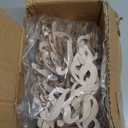 2 Inch 458 Pcs Wooden Cursive Letters Numbers Crafts Unfinished Wood Alphabet Letters ABCs Numbers 0-9 with Extras for Wall Decor