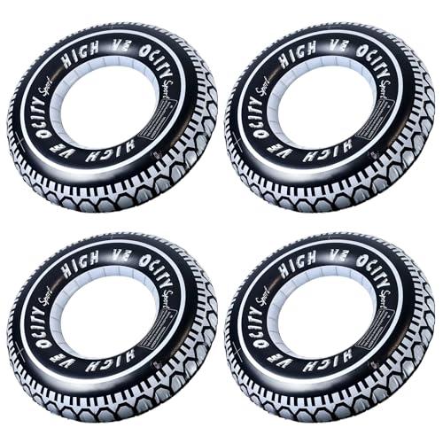 Zaruatu 2 Pack Inflatable Tire Pool Float for Adults Inflatable 24" Giant Tire Tubes Tire Swimming Ring Tires Party Decor for Swimming Pool Lake Ocean (24")