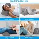 USHMA Inflatable Bolster Pillow, Half Moon Pillow for Legs, Knees, Lower Back & Head | Semi Roll Pillow for Bed, Sleeping | Knee Pillow for Side, Back Sleepers - Ankle & Knee Support - Leg Elevation
