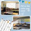 Breling 6 Rolls Polka Dot Bulletin Board Paper Roll 4 x 12 ft Fade Resistant Paper Colored Background Roll Bulk for Art Classroom Decor Drawing Craft(Retro)