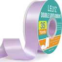 Double Faced Satin Ribbon Light Purple,1"x 35 Yards Polyester Solid Fabric Ribbons Roll for Crafts,Gift Wrapping,Birthday Party Wedding Decorations,Hair Bows,Sewing,Invitation Cards, Flower, Christmas