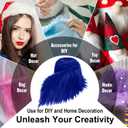 Royal Blue 6x60Inch Faux Fur Shaggy Plush Faux Fur, Fabric Precut Strips Fluffy Fuzzy Faux Fur, Craft Beard Hair, Beard Miniature Dolls Rugs Mats Gift, Winter Halloween Christmas Costume Party Decor