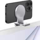 Stouchi Continuity Camera Mount for iMac, Desktop Monitor Compatible iPhone Webcam Mount with Mag-Safe (Silver)