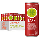 Izze Cherry Lime Straight Beverages, 8.4 FL Oz, Pack of 24, BB Nov 10, 2026