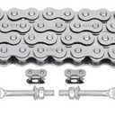 CT200U Front Jackshaft Chain 420 Chain 42 Links for Coleman CT200U CT200U-EX BT200X Baja Heat Warrior MB165 MB200 Hensim Mini Bike Parts with Chain Adjuster