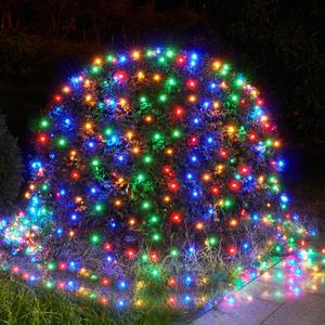 BlcTec Christmas Net Lights, 360 LED 9.8ft x 6.6ft Outdoor Christmas Lights with 8 Modes, UL Certified, Timer, Connectable, Waterproof for Bushes, Trees, Shrubs Yard Outdoor Xmas Decor, Multicolor (Muticolor)