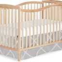Dream On Me Chelsea 5-in-1 Convertible Full-Size Baby Crib in Natural, GreenGuard Gold & BSA, Pinewood, 4 Mattress Heights, Converts to Toddler, Day & Full-Size Bed, Modern Classic Nursery