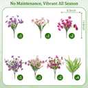Yastouay 12 Bundles Artificial Flowers for Outdoors, UV Resistant Artificial Outdoor Flowers No Fade Fake Outdoor Flowers Plants for Garden Porch Window Box Pot Planters Decor (Mixing+Fern A)