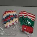 2PCS Puppy Christmas Sweater Cat Turtleneck Knitwear Xmas Elf Outfits Dog Warm Clothes Sweater for Kitties Puppies XL