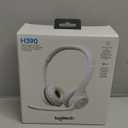 Logitech H390 Gaming Headphones, Wired Headphones with Mic, USB Headset with Microphone for PC, Noise Cancelling Microphone for Video Meetings, Music, Gaming - Off White (1 Pack)