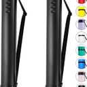 2-Pack Extendable Poster Tubes Expand from 24.5 to 40 with Shoulder Strap | Carry Documents, Blueprints, Drawings and Art | Black Portable Durable Round Storage Cases with Lids and Labels (large)