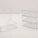 Clear Hinged Plastic Trading Card Storage Box 3 1/ 2" L x 2 9/ 16" W x 1" H - 10 Pieces Per Pack