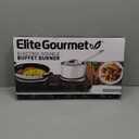 Elite Gourmet EDB-302BF# Countertop Double Cast Iron Burner, 1500 Watts Electric Hot Plate, Temperature Controls, Power Indicator Lights, Easy to Clean, Black