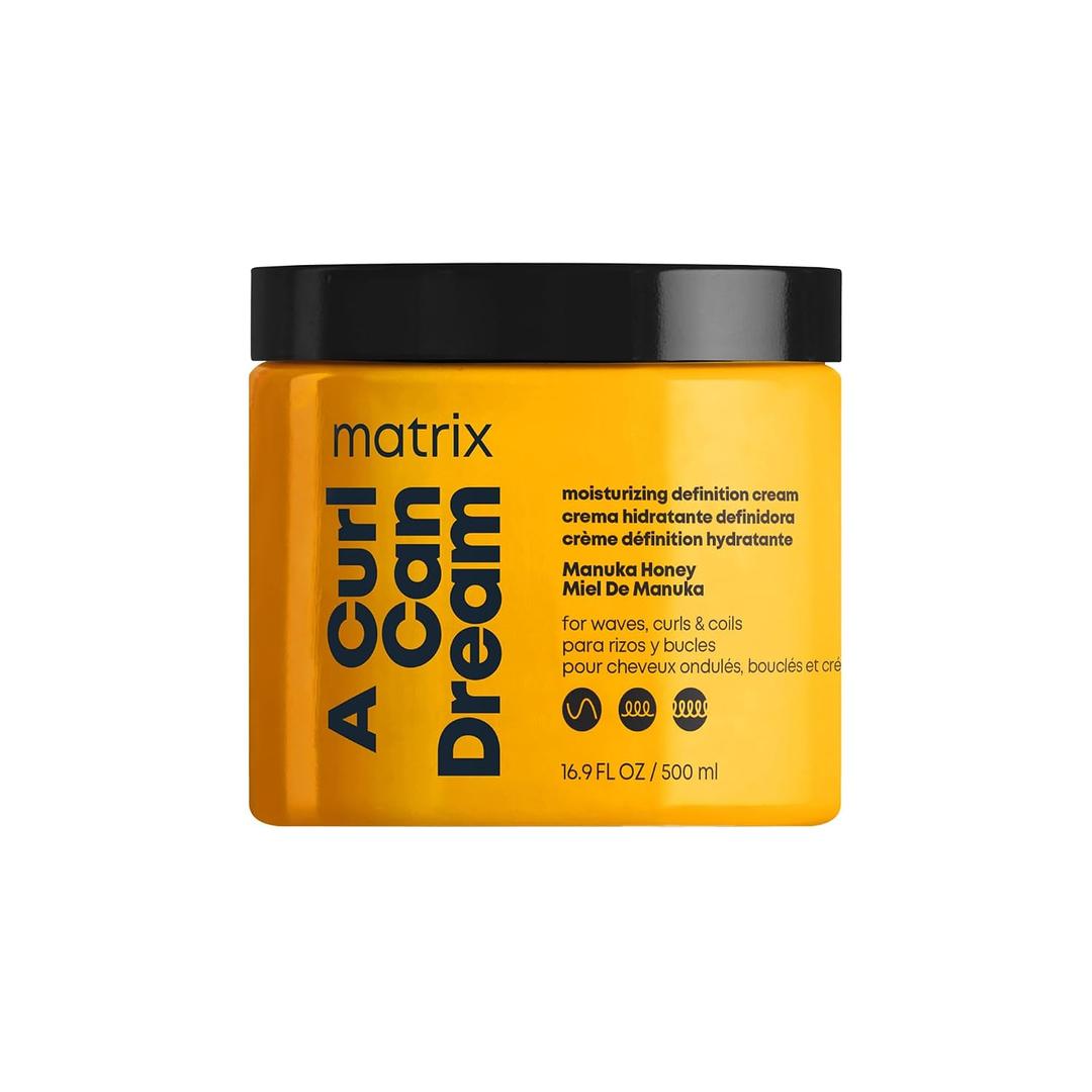 Matrix A Curl Can Dream Moisturizing Leave-in Cream - Moisturizes & Defines Curls For Curly, Coily, and Wavy Hair, Protects from Heat Styling, Frizz Control & Detangler, 16.9 Fl Oz